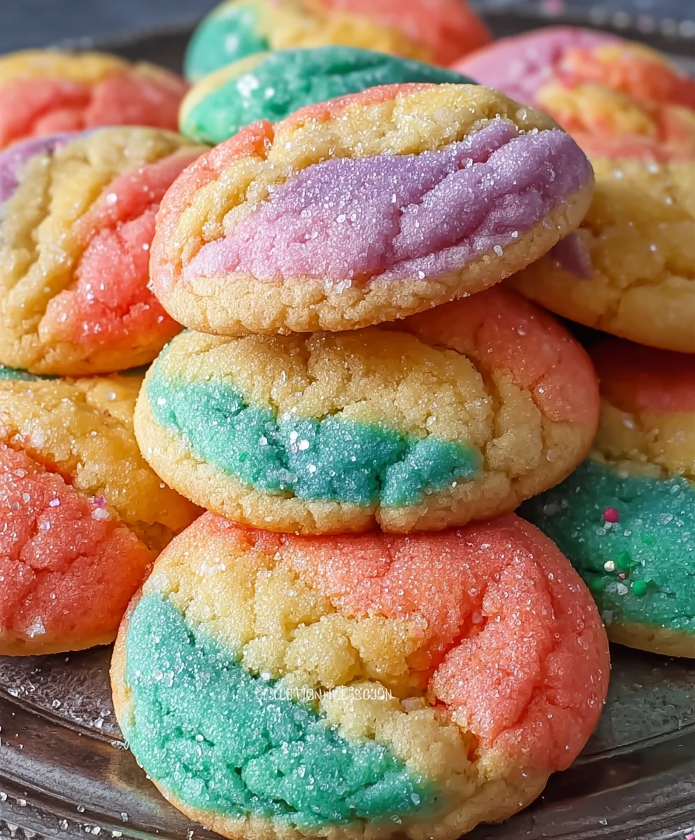 Fruity Rainbow Sherbet Cookies Delightful Easy Recipe