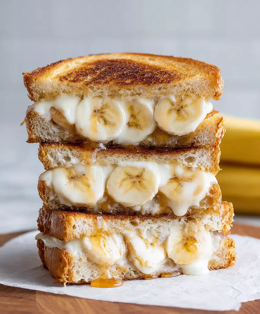 Honey Banana Grilled Cheese - Sweet & Savory Delight