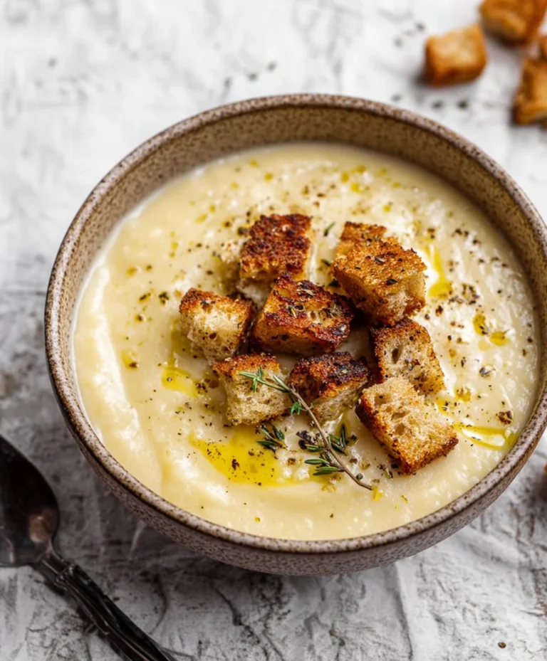 Vegan Creamy Roasted Garlic Potato Soup