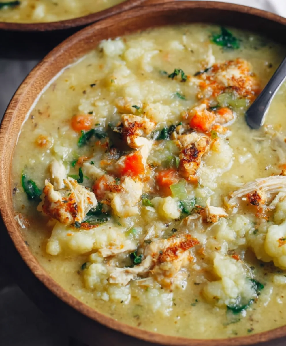 Quick Cauliflower Chicken Soup Anti Inflammatory