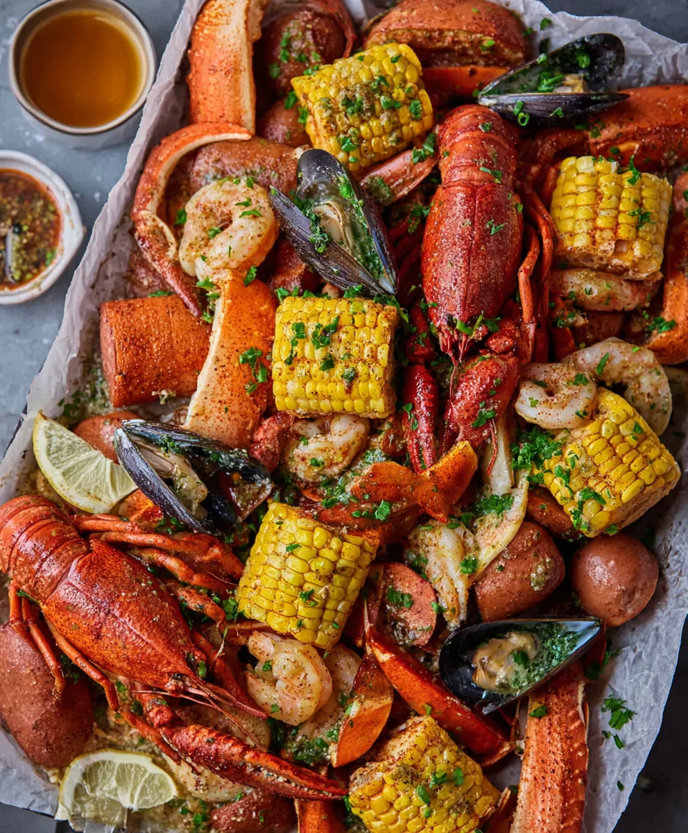 Spicy Cajun Seafood Boil Recipe-Garlic Butter