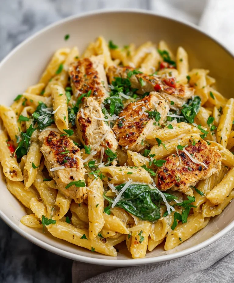 Healthy Garlic Parmesan Chicken Pasta-Quick & Easy