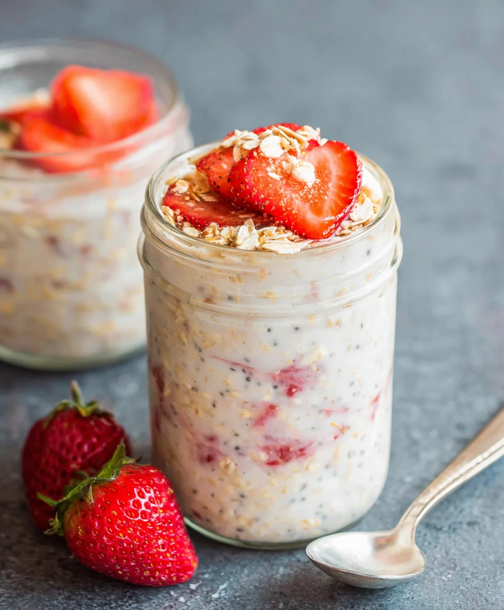 Strawberry Cheesecake Overnight Oats - Easy & Delicious Recipe