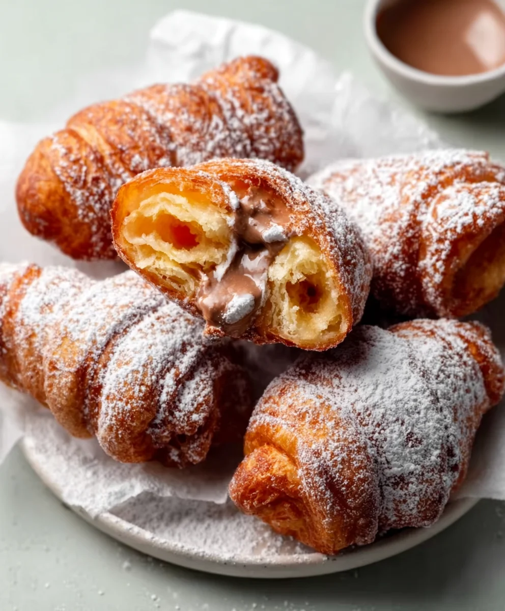 Fried Croissant Beignets - Easy Dessert Recipe