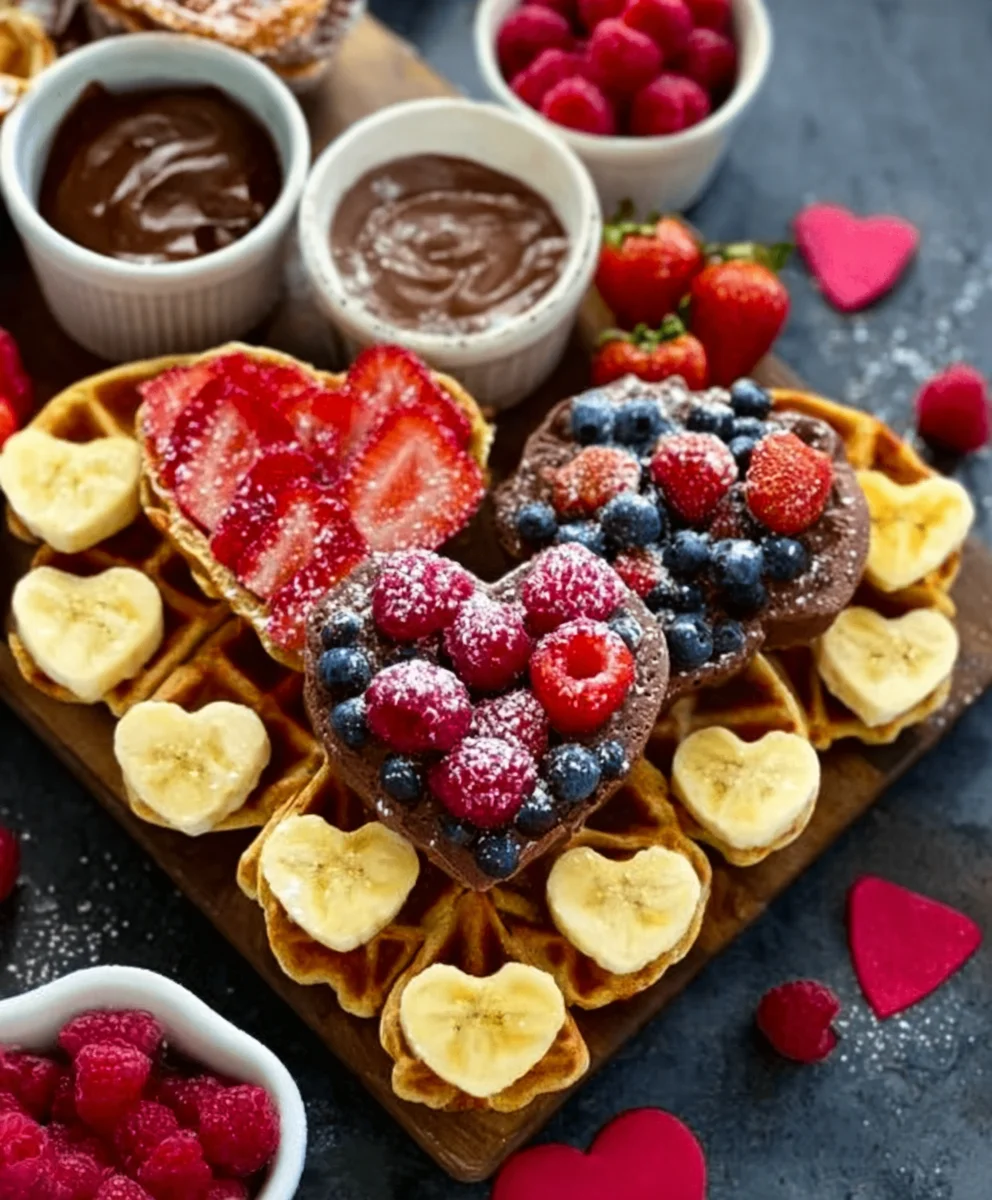 Vnon-alcoholic alentine's Day Waffle Board-Non-Non-Non-Alcoholic Alternativeic Delight