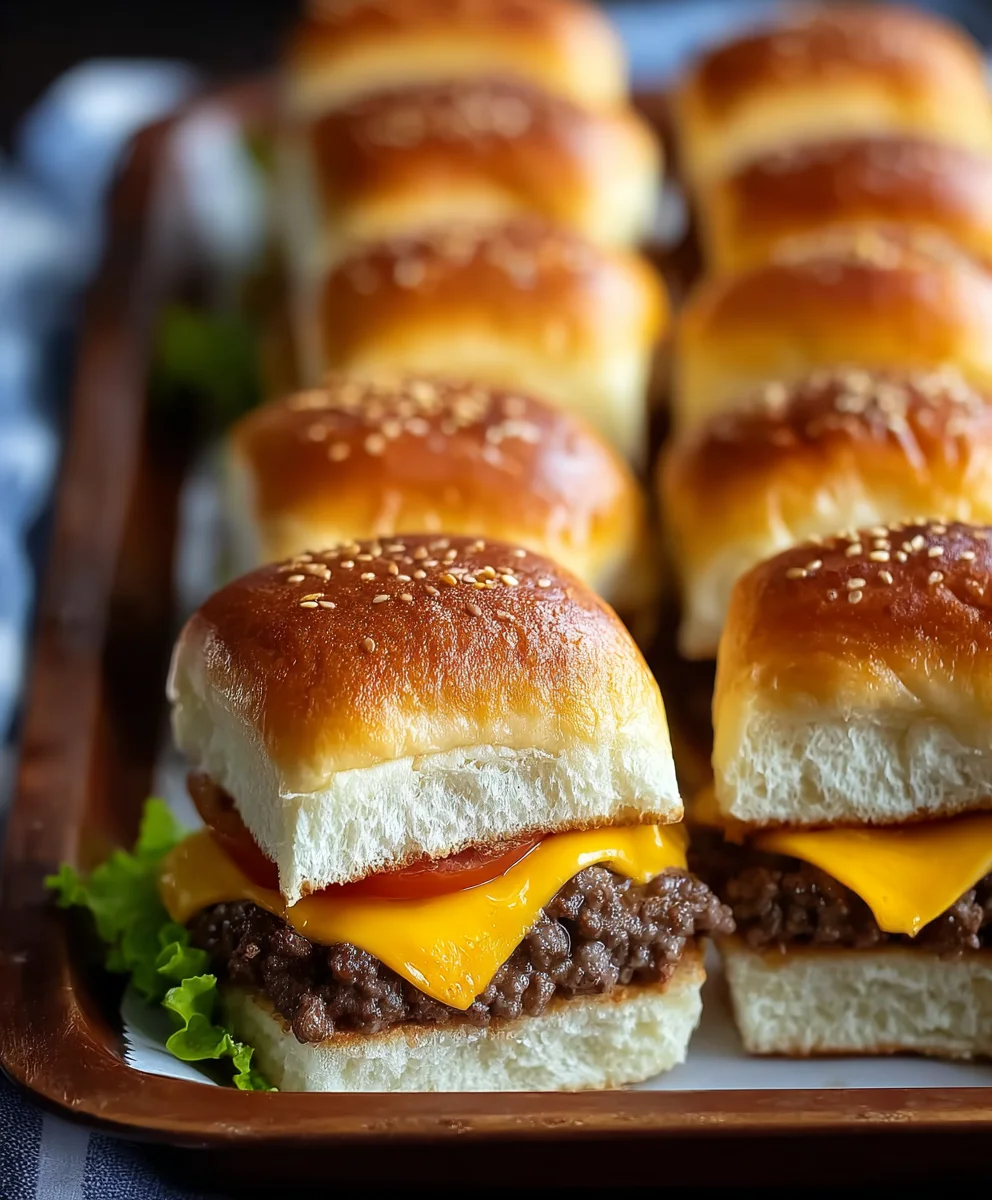 Cheeseburger Sliders Hawaiian Rolls Easy Beef Recipe