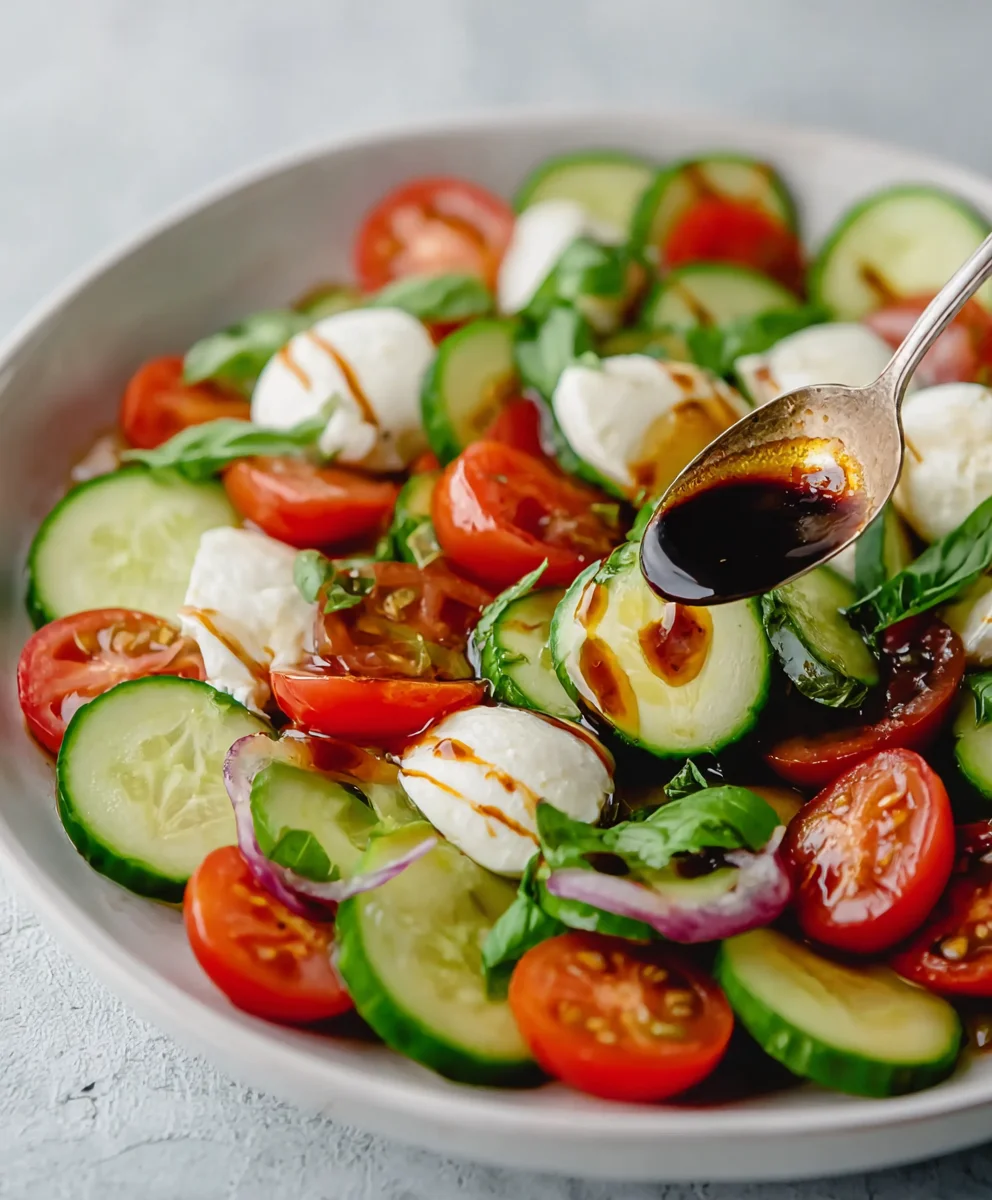 Cucumber Caprese Salad - Fresh Summer Recipe