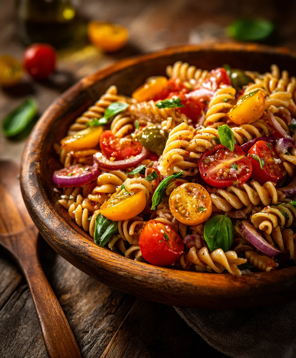 High Protein Italian Pasta Salad- Healthy & Delicious