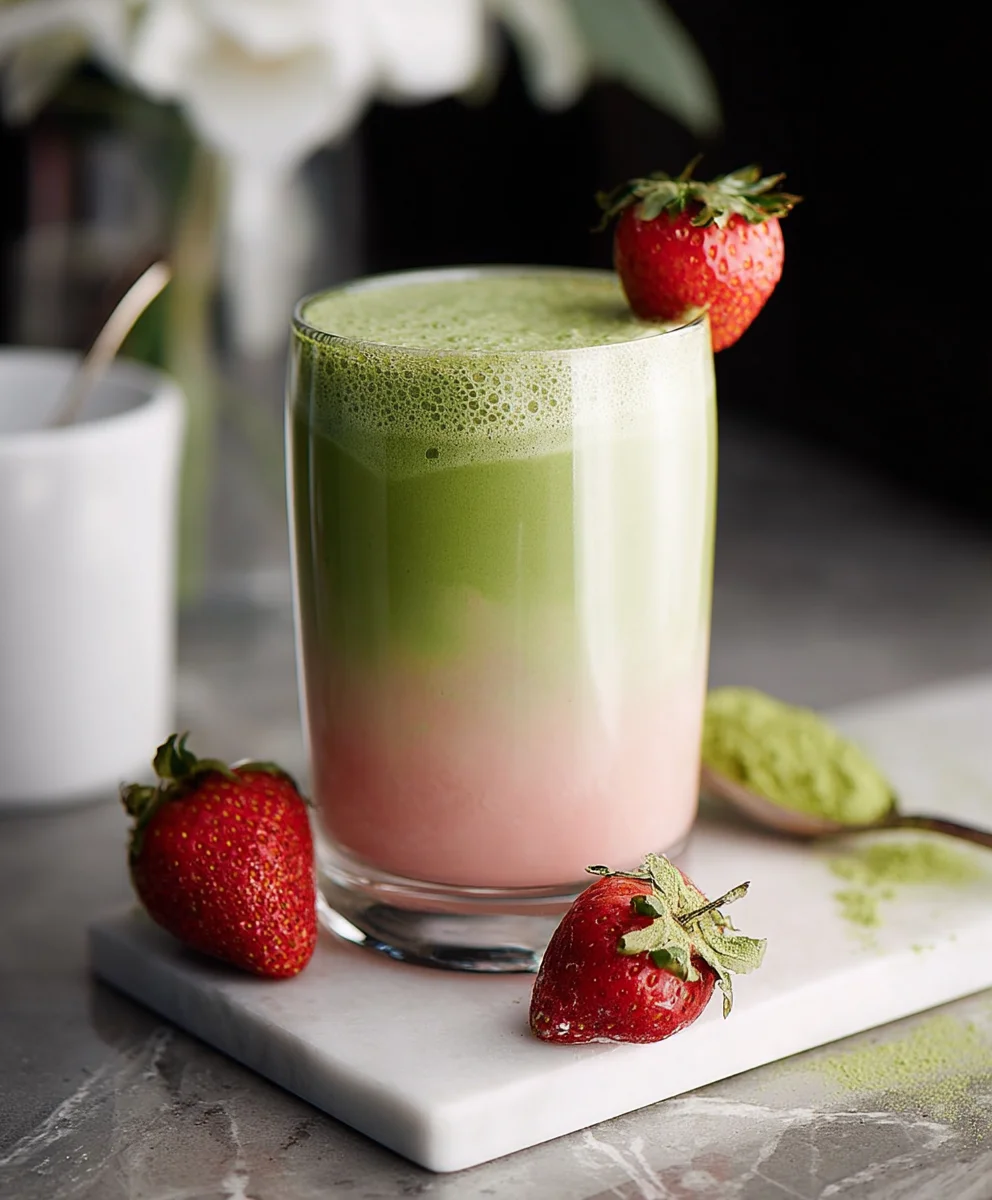 Strawberry Matcha Latte - Refreshing & Delicious Drink
