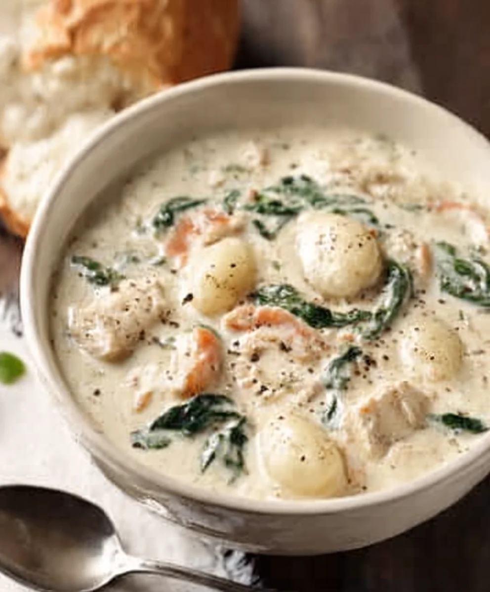 Olive Garden Chicken Gnocchi Soup- Easy Copycat Recipe