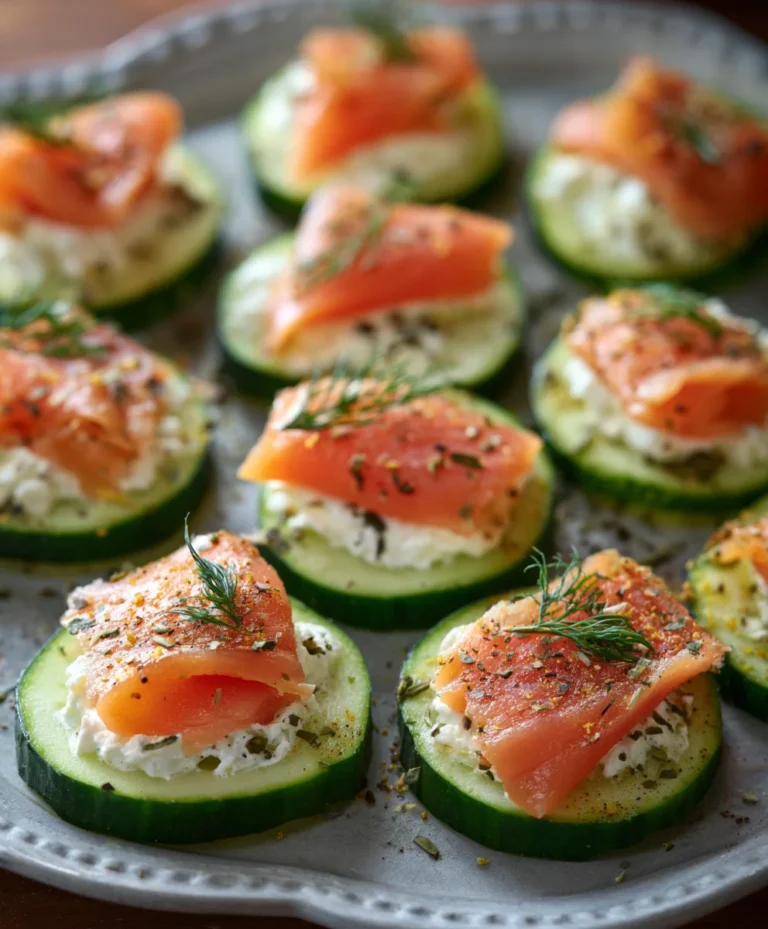 Cucumber Smoked Salmon Bites- Easy Appetizer