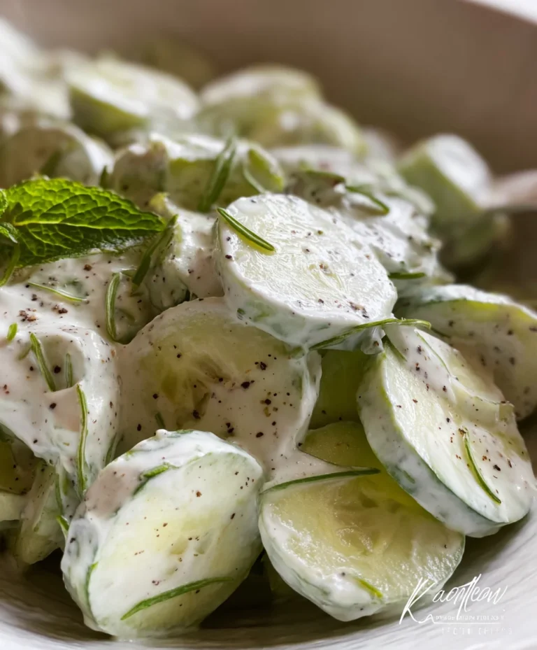 Creamy Cucumber Salad- Easy Refreshing Side Dish