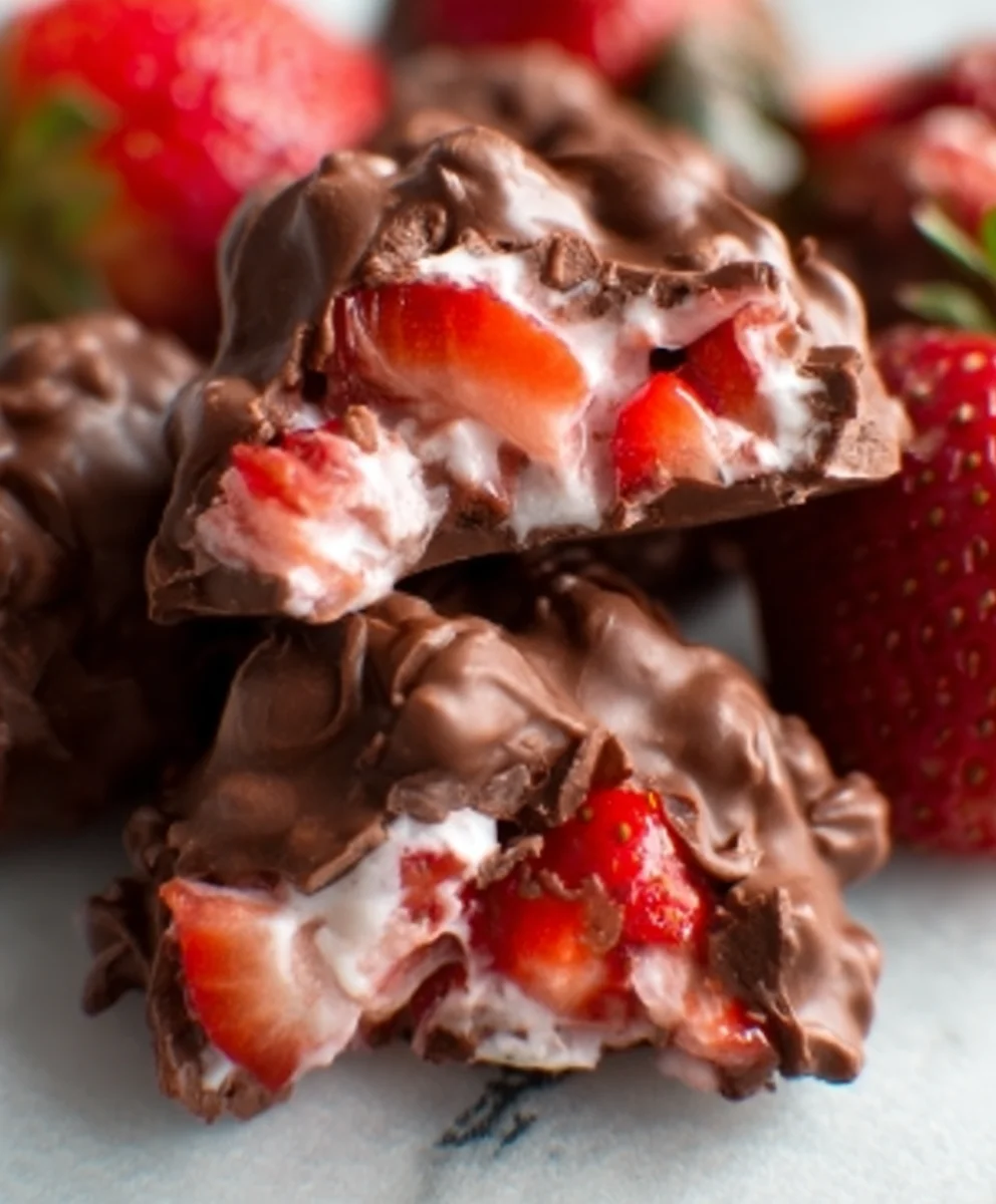 Viral Chocolate Strawberry Yogurt Clusters Easy Recipe