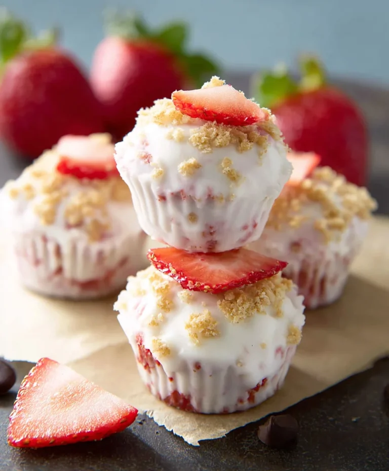 Easy Strawberry Yogurt Bites- Quick Snack Idea