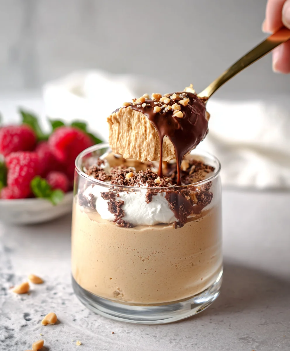 Peanut Butter Mousse-Healthy Cottage Cheese Dessert