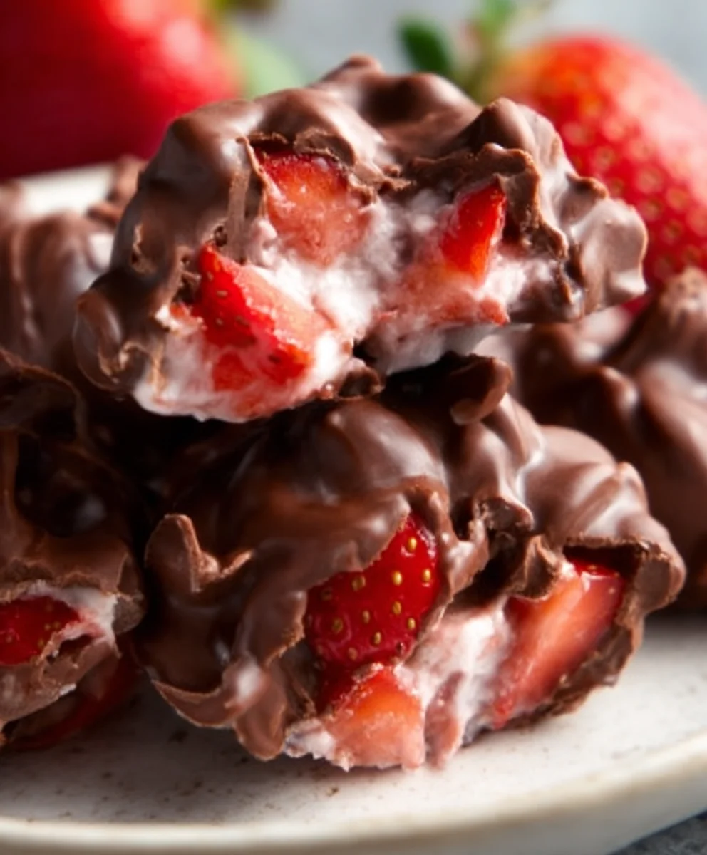 Viral Chocolate Strawberry Yogurt Clusters Easy Recipe