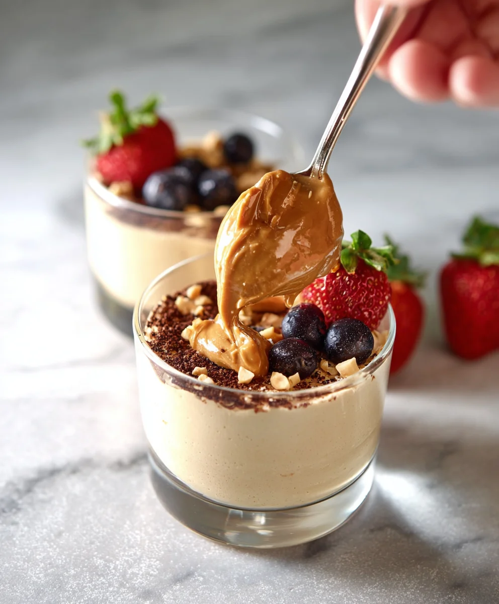 Peanut Butter Mousse-Healthy Cottage Cheese Dessert