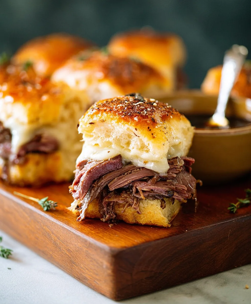 Easy French Dip Sliders - Flavorful Beef & Au Jus