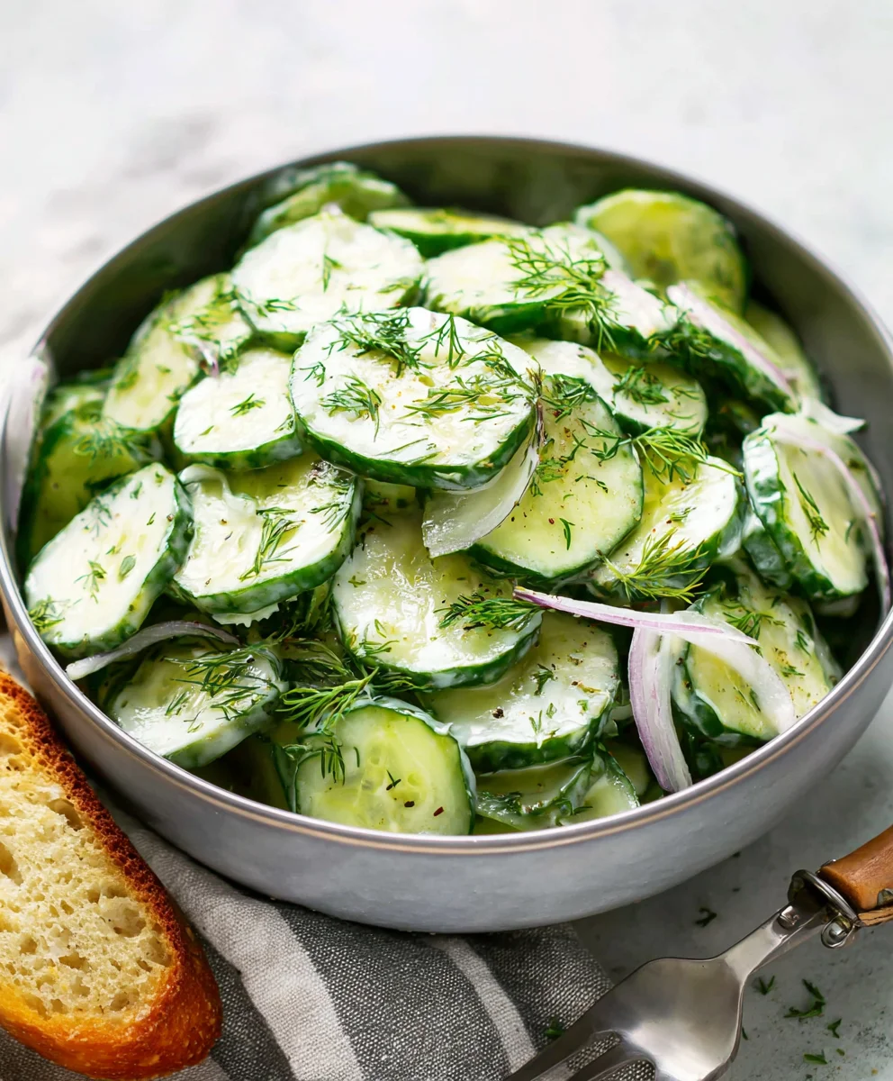 Refreshing Cucumber Dill Salad - Easy & Quick Recipe