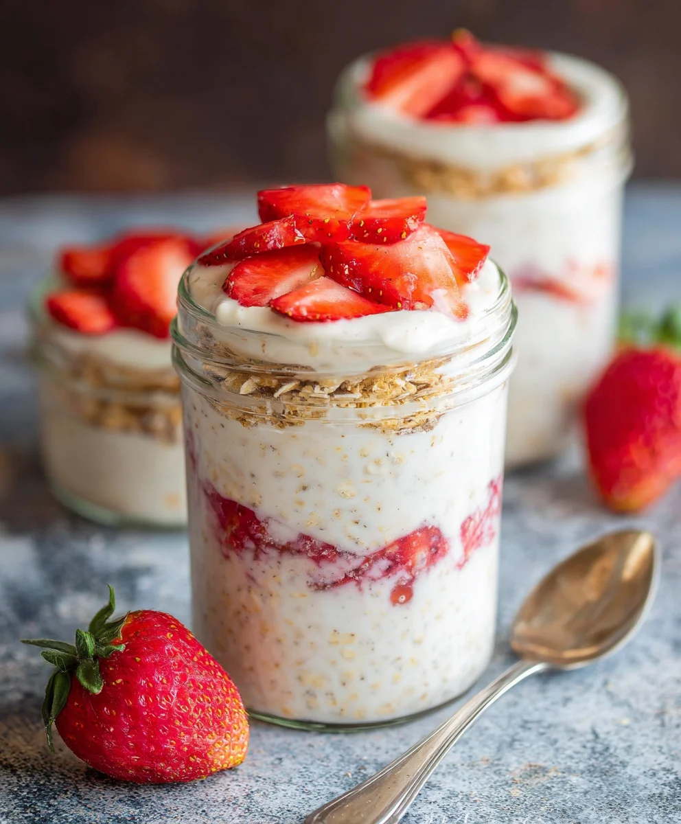 Strawberry Cheesecake Overnight Oats - Easy & Delicious Recipe