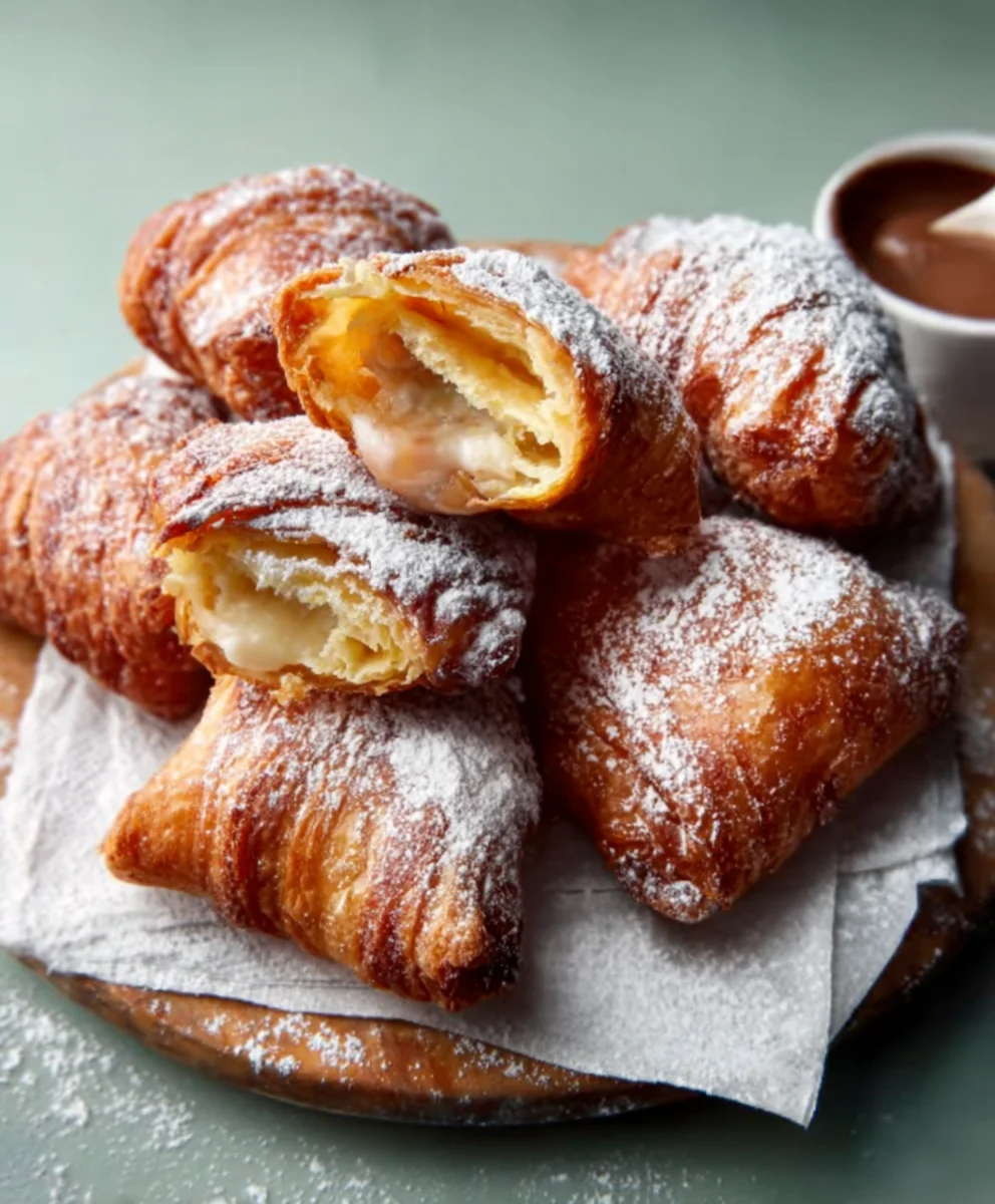 Fried Croissant Beignets - Easy Dessert Recipe