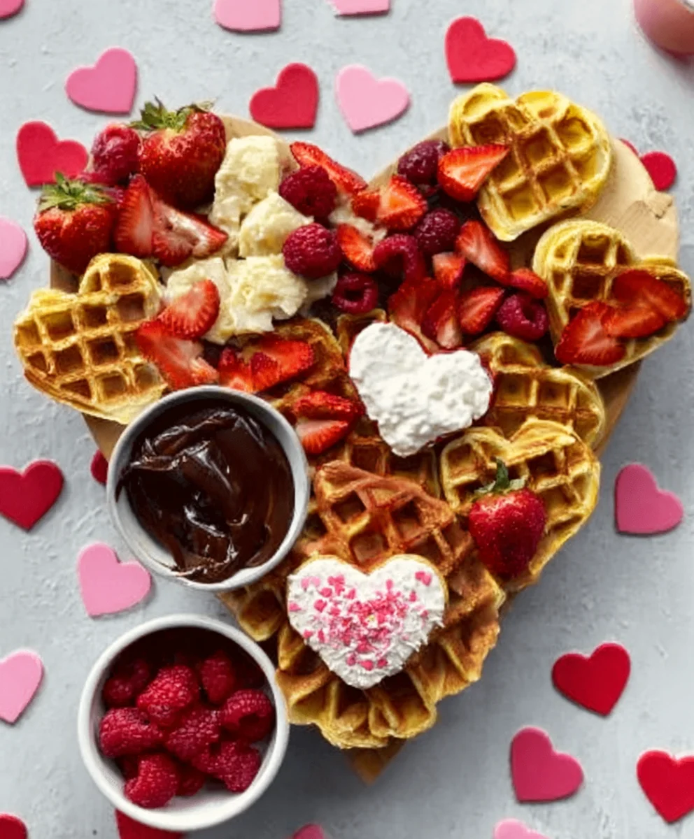 Vnon-alcoholic alentine's Day Waffle Board-Non-Non-Non-Alcoholic Alternativeic Delight