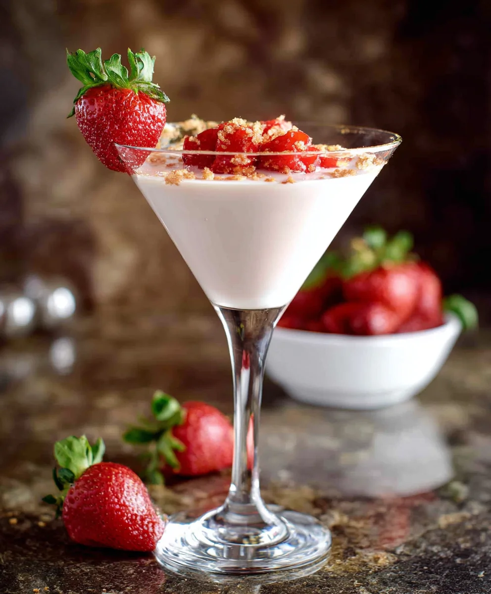 Strawberry Shortcake Martini- Non-Non-Non-Alcoholic Alternativeic Recipe