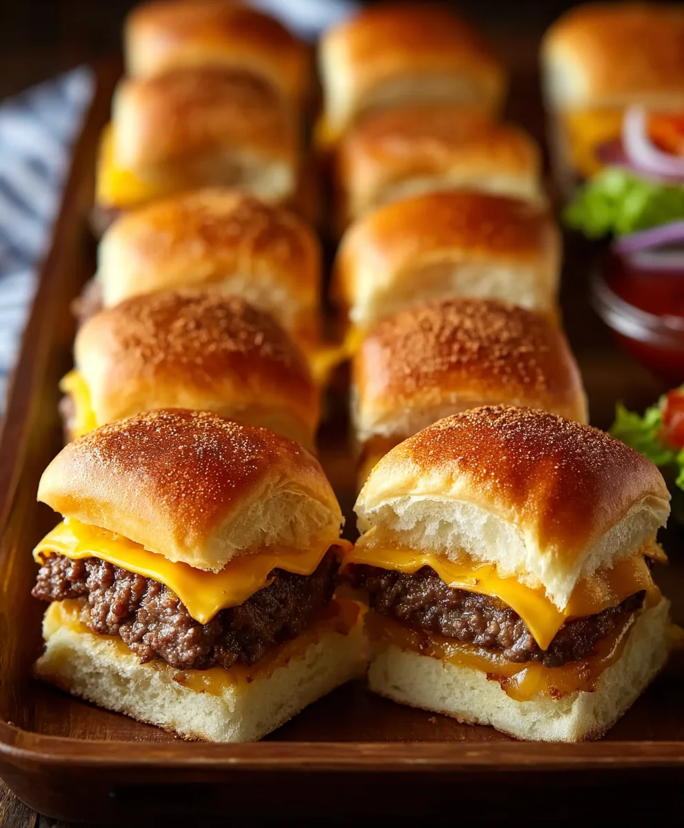 Cheeseburger Sliders Hawaiian Rolls Easy Beef Recipe