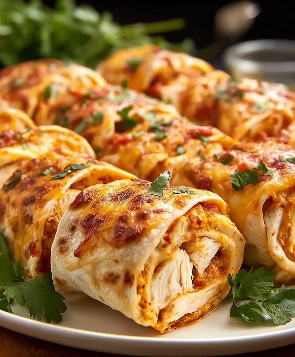 Easy Chicken Enchilada Roll Ups- Quick Dinner Idea