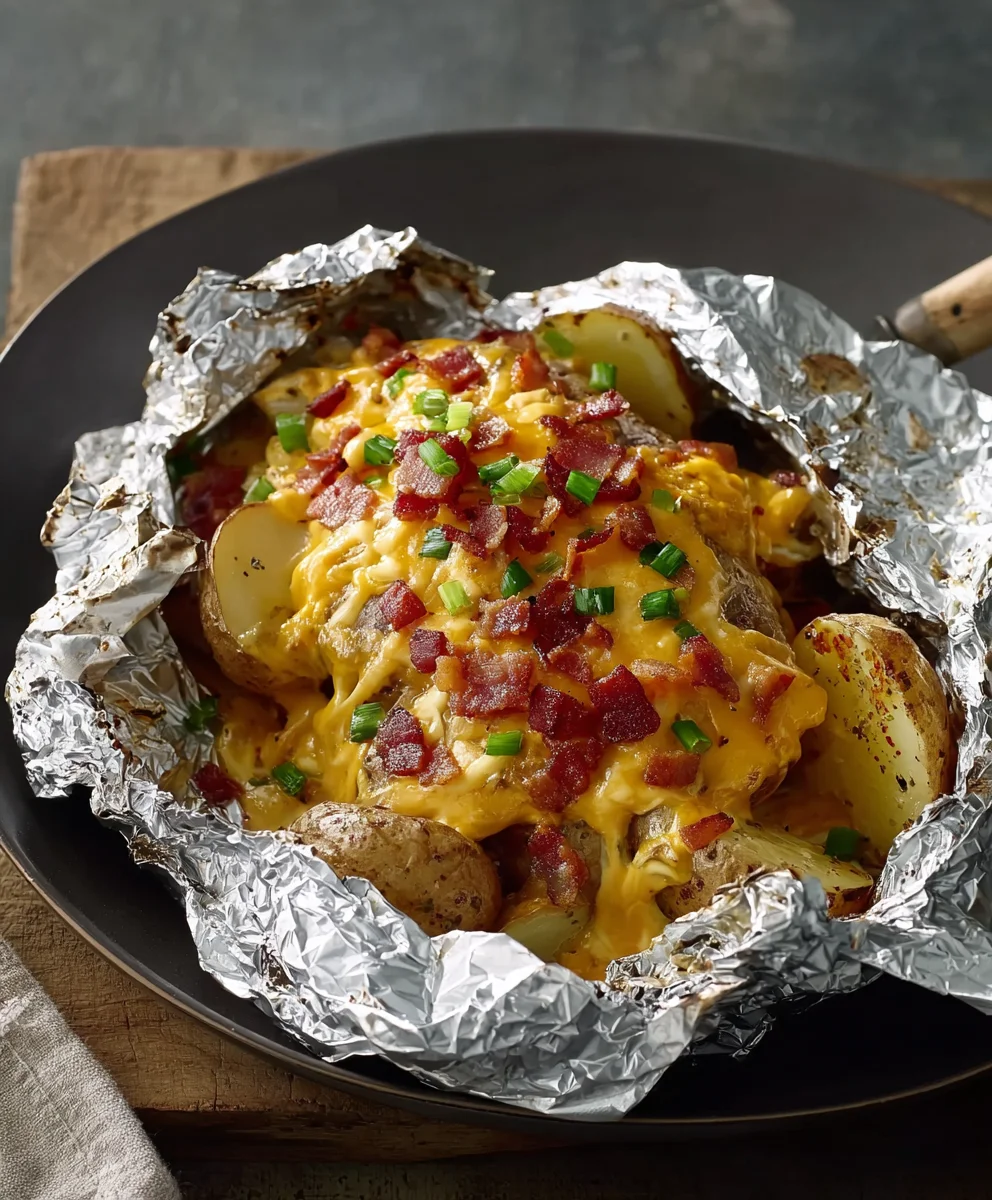 Cheesy Beef Beef Bacon Ranch Potato Foil Packets