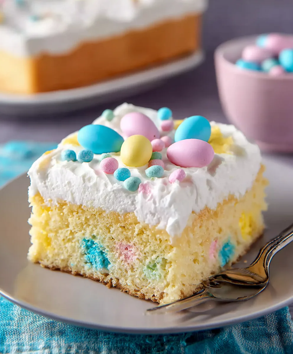 Easy Easter Poke Cake-Springtime Dessert Delight