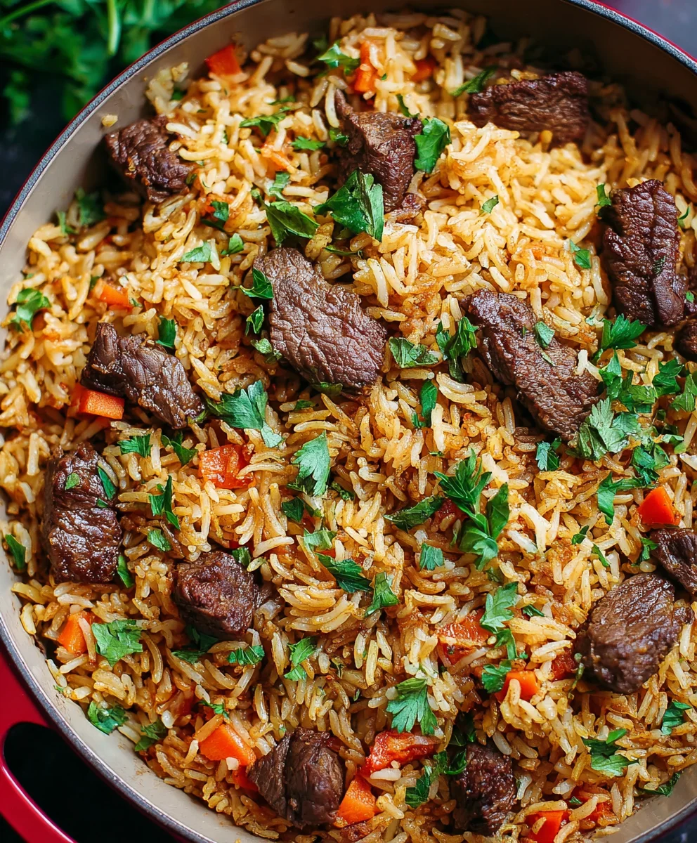 Savory Beef Rice Plov Recipe - Flavorful & Easy