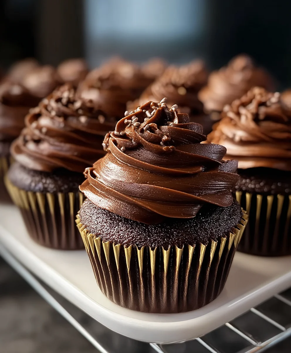 Decadent Chocolate Fudge Cupcakes-Easy Recipe