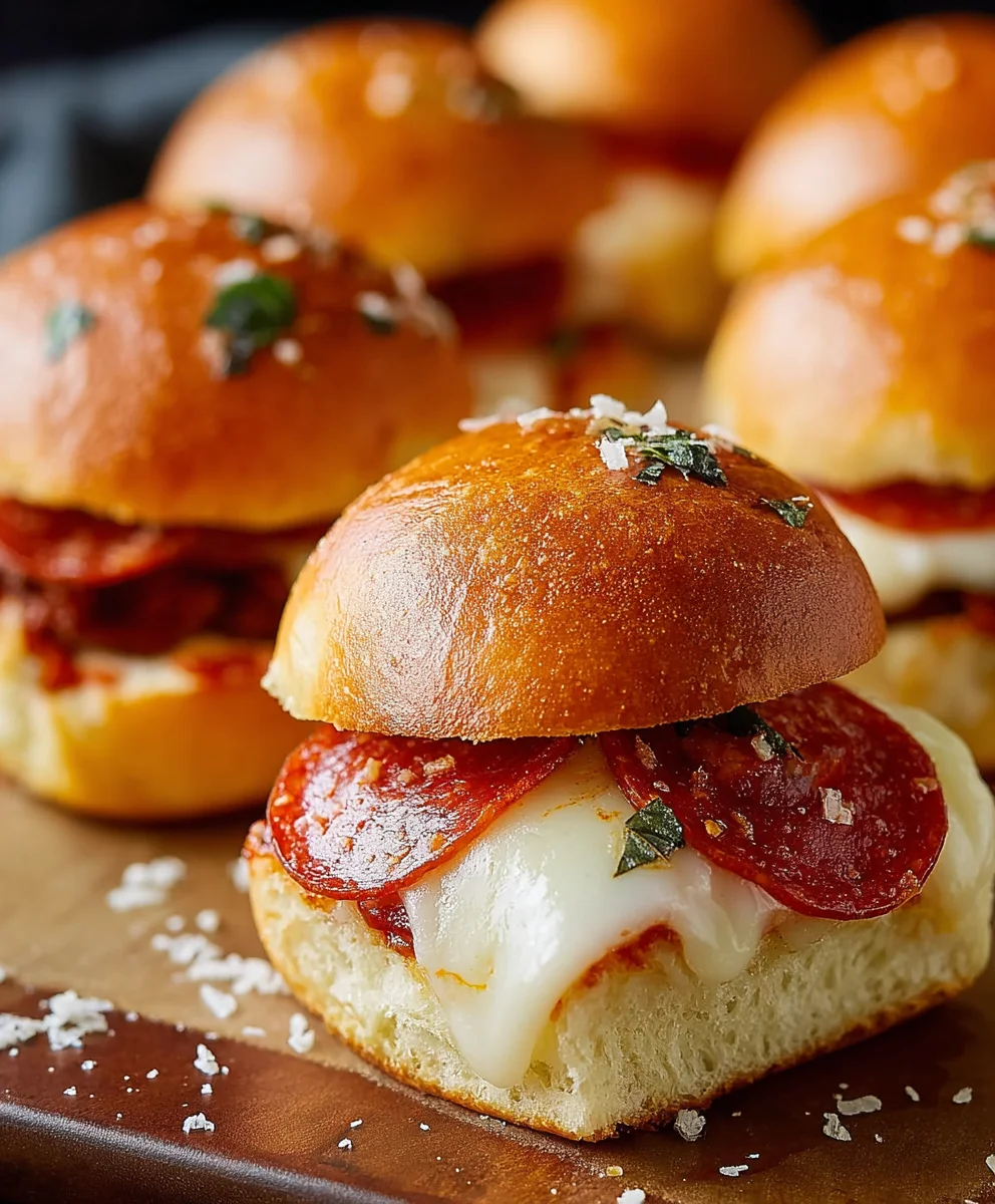 Beef Beef Pepperoni Pizza Sliders- Easy Appetizer Recipe