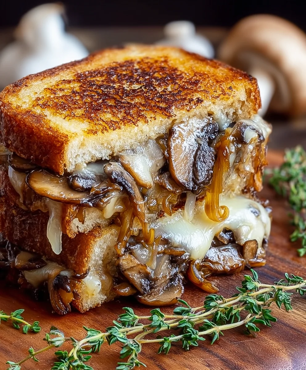 Caramelized Mushroom Grilled Cheese-Ultimate Comfort Food