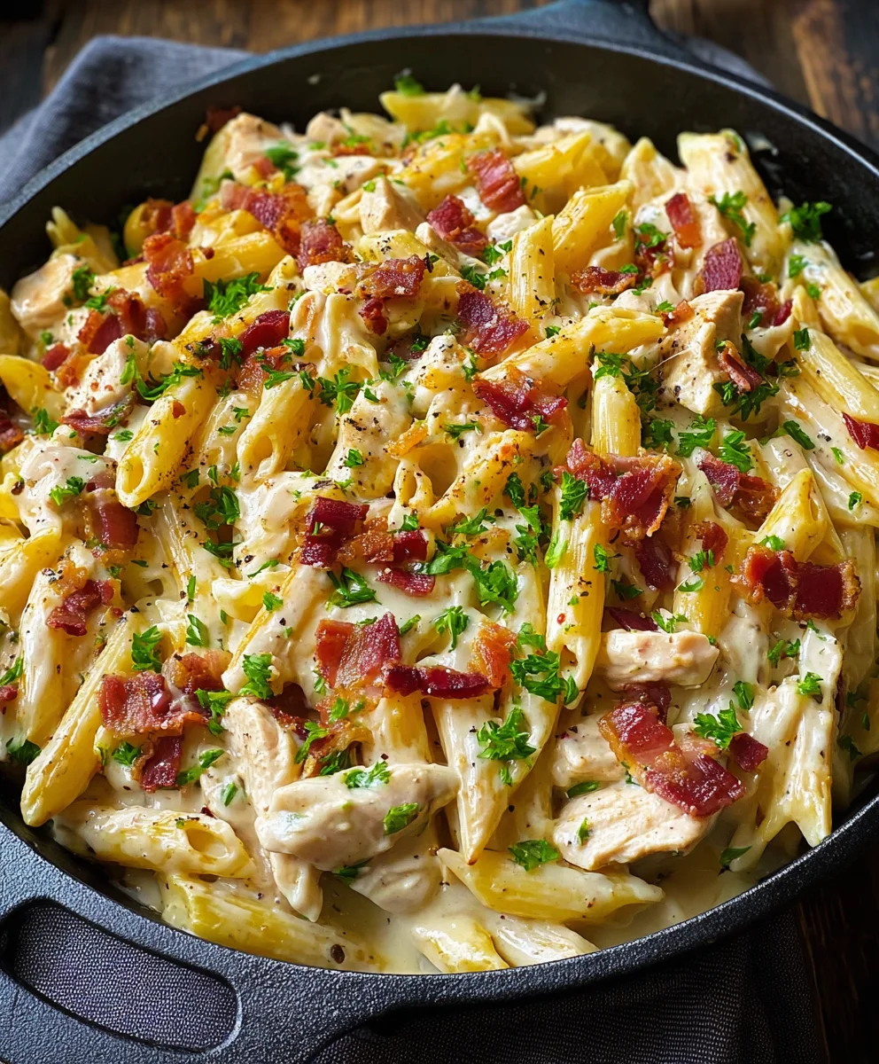 One-Pan Creamy Beef Ranch Chicken Pasta