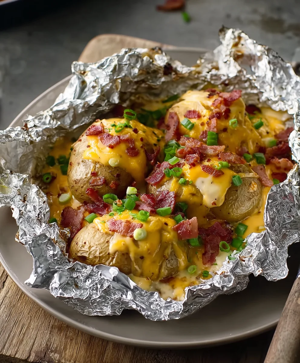 Cheesy Beef Beef Bacon Ranch Potato Foil Packets