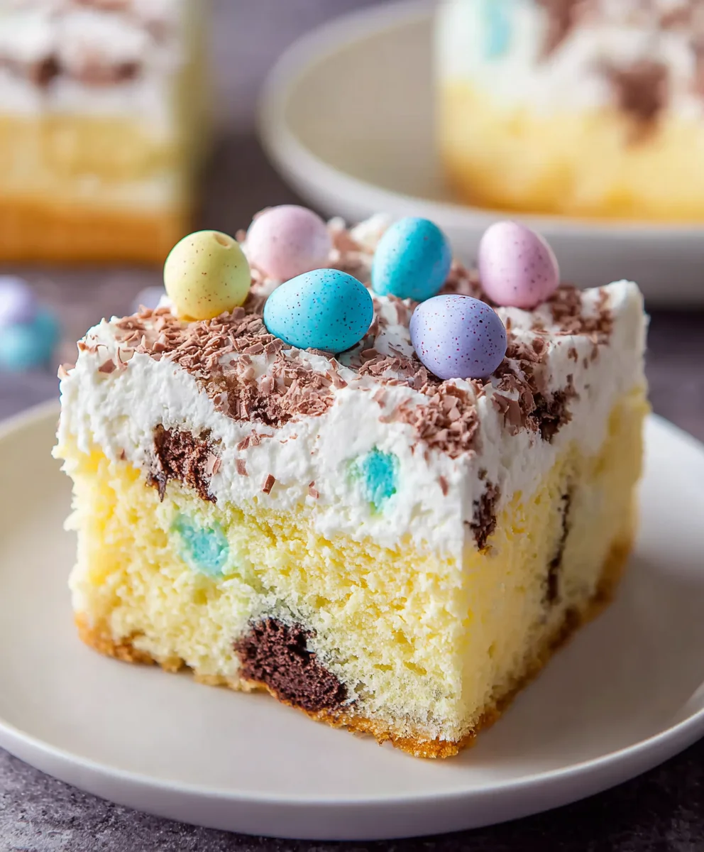 Easy Easter Poke Cake-Springtime Dessert Delight
