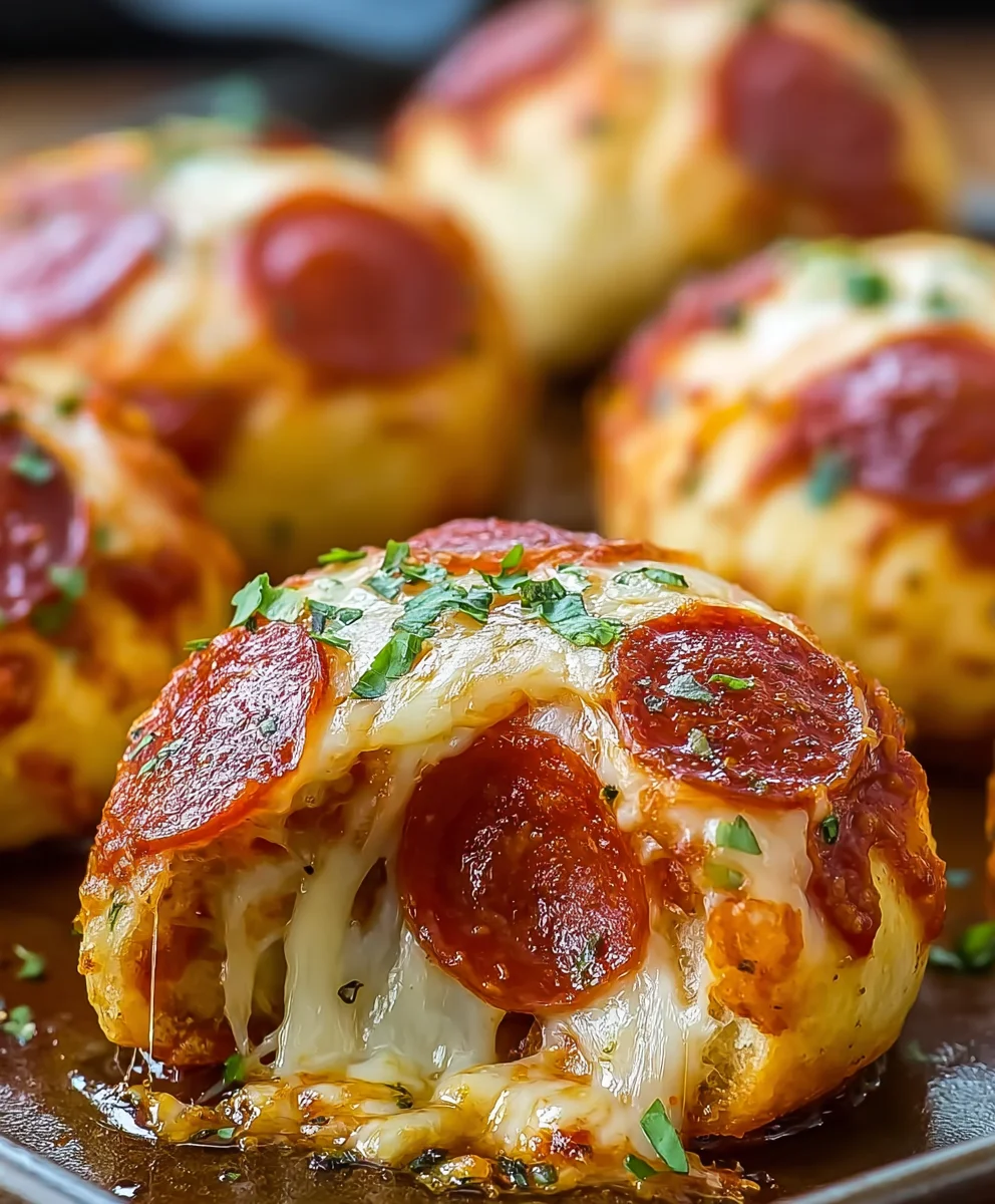 Cheesy Beef Beef Pepperoni Pizza Bombs Recipe