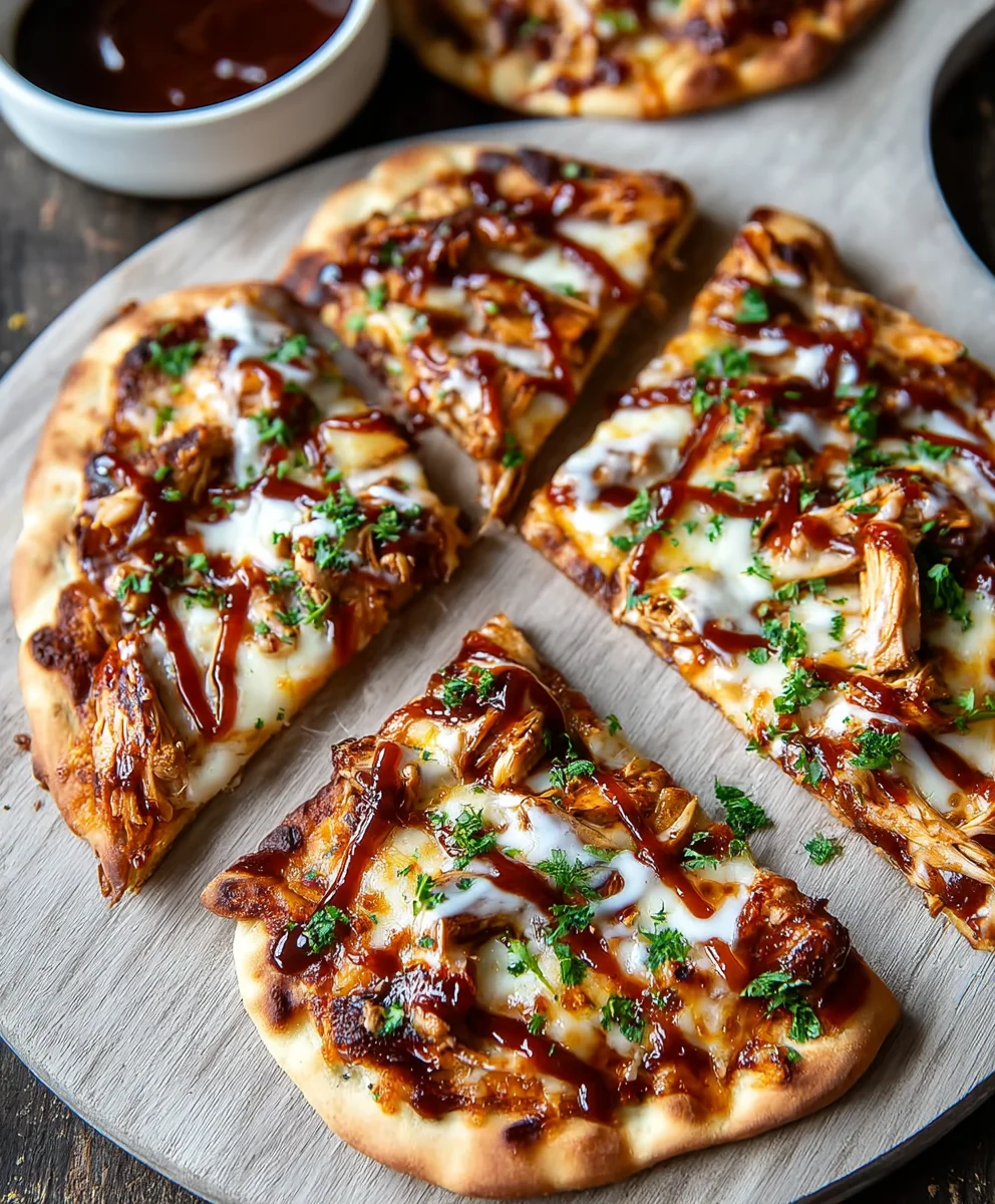 Easy BBQ Chicken Naan Pizza Recipe - Quick & Delicious