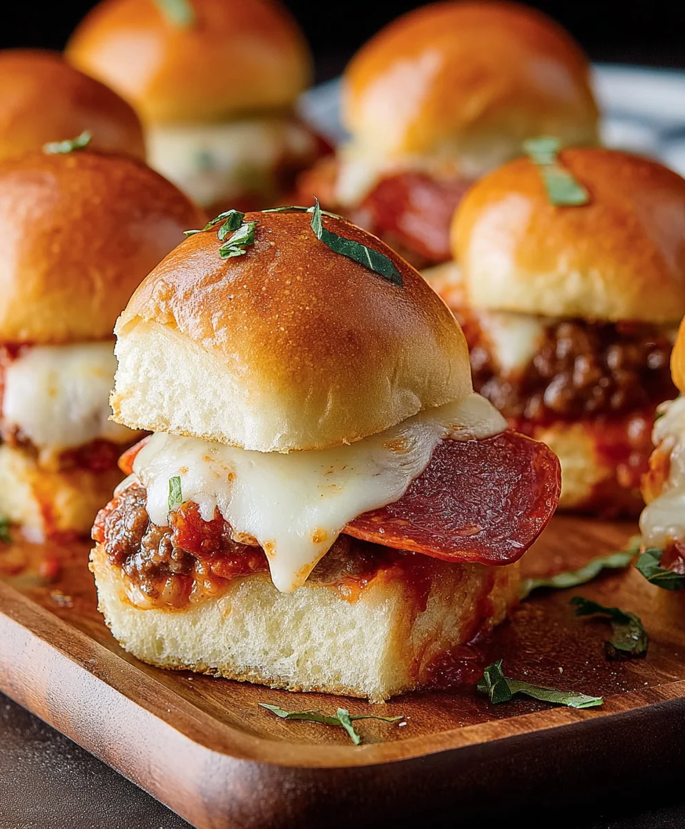 Beef Beef Pepperoni Pizza Sliders- Easy Appetizer Recipe