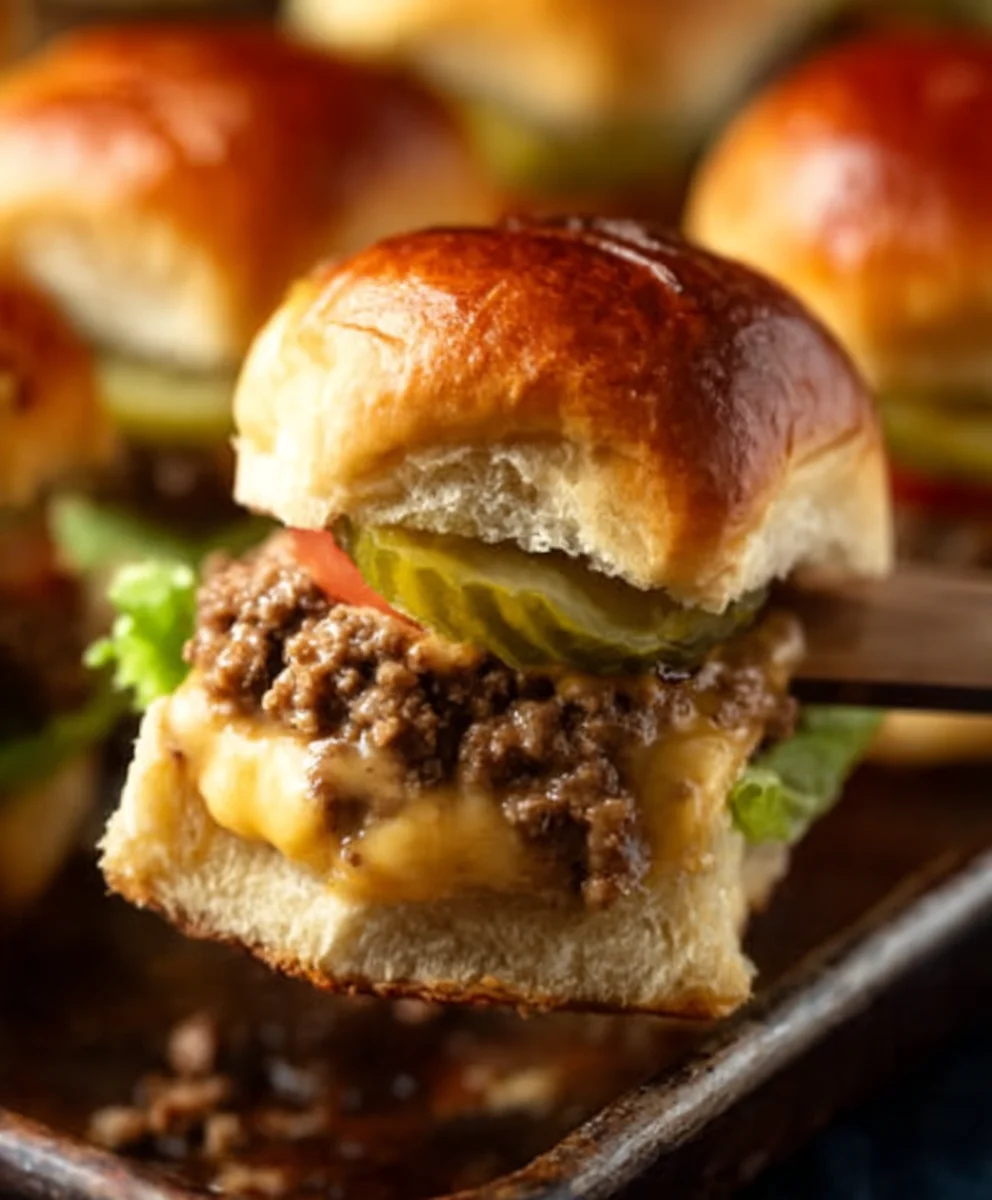 Cheeseburger Sliders- Delicious Mini Beef Burgers