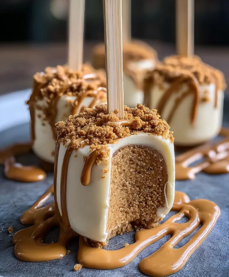 Biscoff Cookie Butter Cheesecake Pops – Decadent Treats