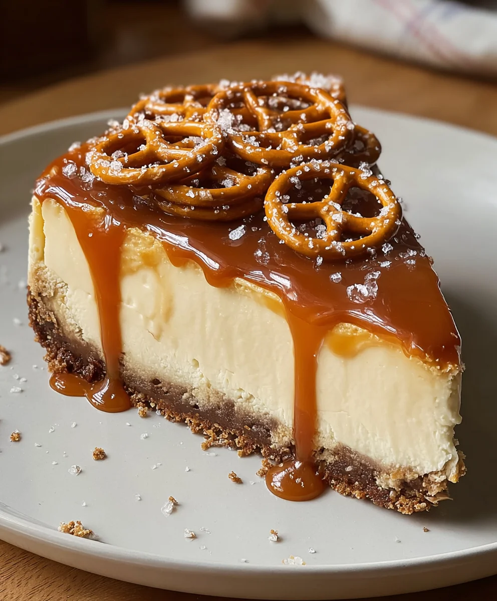 Salted Caramel Pretzel Cheesecake- Decadent Treat