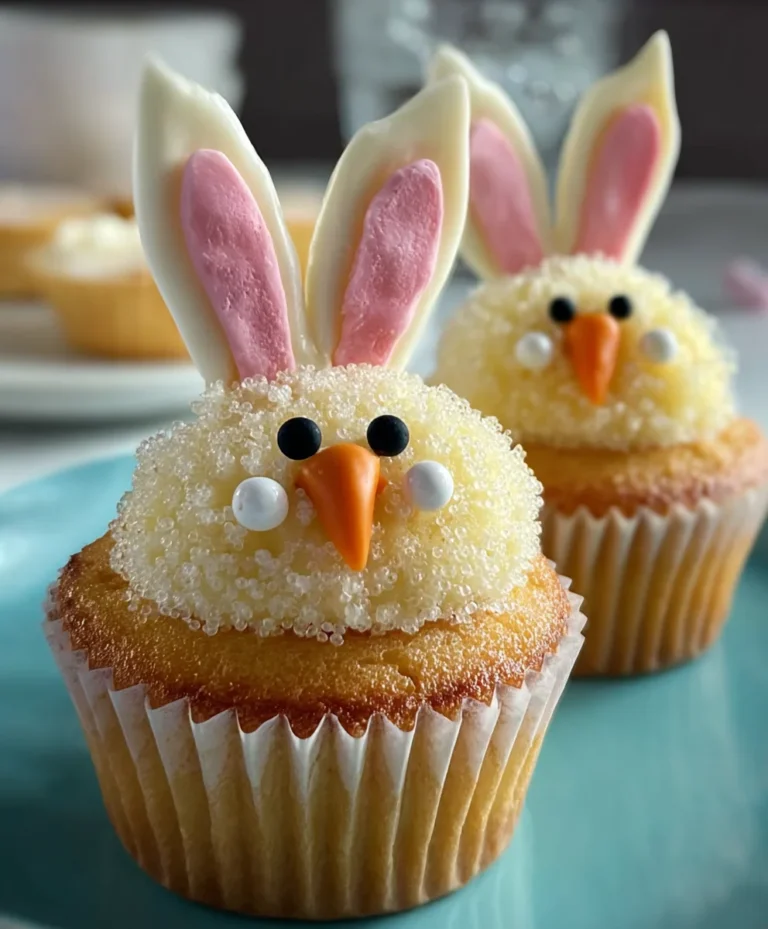 Easter Bunny and Chick Cupcakes Easy Recipe