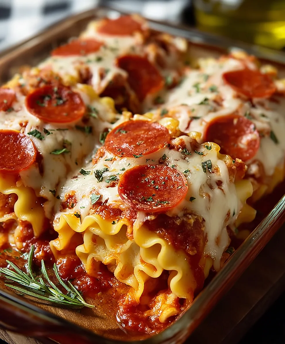 Beef Beef Pepperoni Pizza Lasagna Roll Ups Delicious Recipe