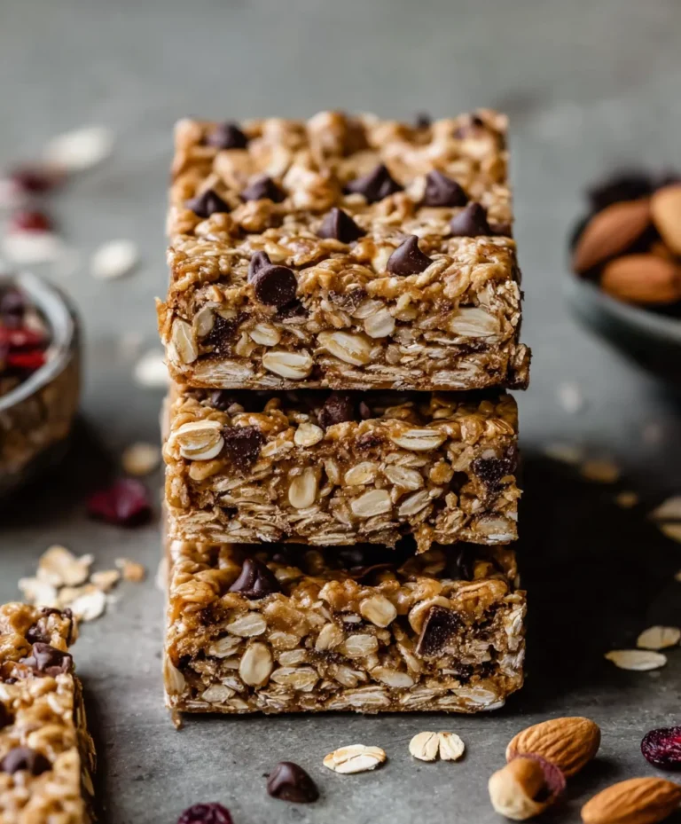 Soft-Baked Peanut Butter Granola Bars Recipe