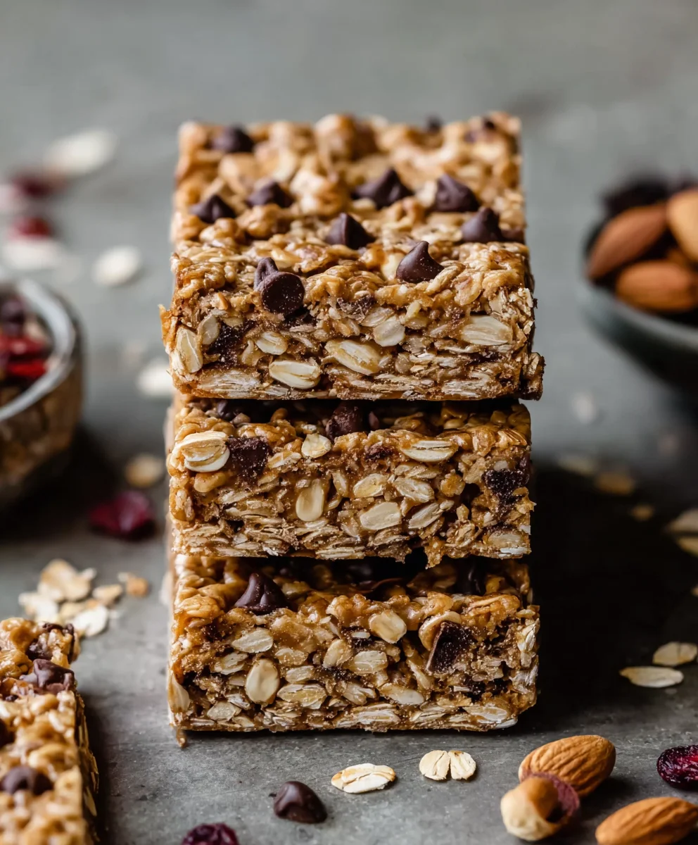 Soft-Baked Peanut Butter Granola Bars Recipe