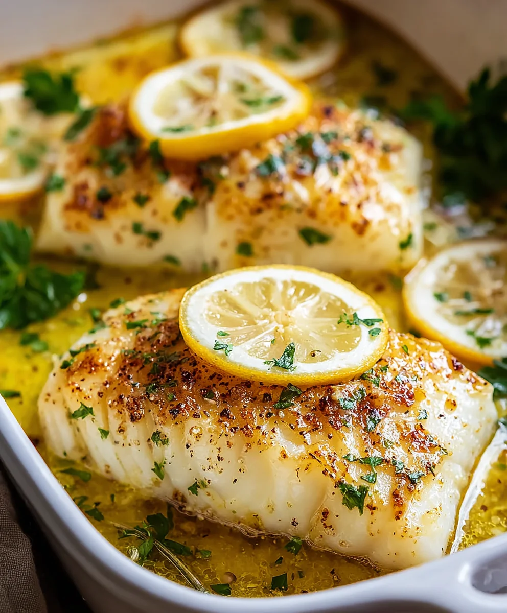 Lemon Garlic Butter Baked Cod - Easy Flavorful Dinner