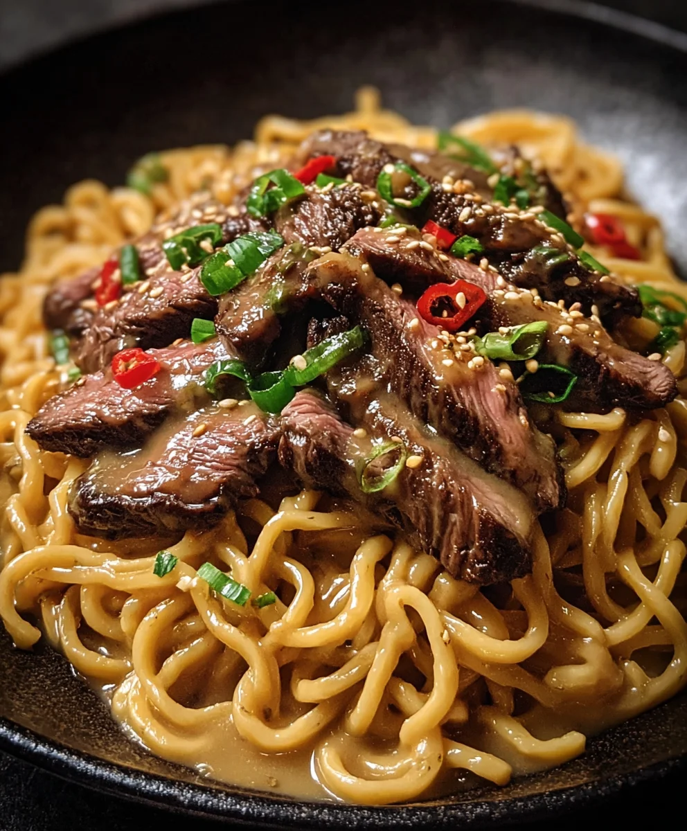 Garlic Butter Beef Noodles-Quick & Flavorful